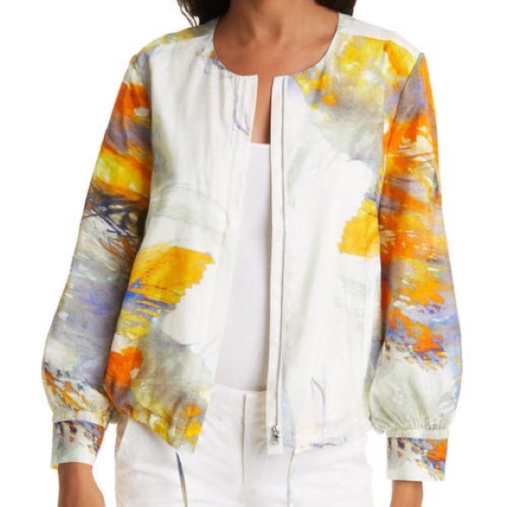 KOBI HALPERIN Miley Cotton & Silk Jacket in
Mandarin Multi Size XS